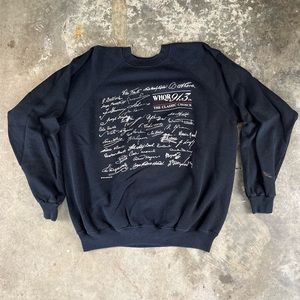 Vintage 80s HANES radio station Black Sweatshirt XL